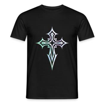 Croix gothique Y2K Emo Croix Gothique Esthétique Tribal - T-shirt homme - noir - Devant - AI Model Male 178 light (178cm)
