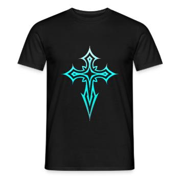 Croix gothique Y2K Emo Croix Gothique Esthétique Tribal - T-shirt homme - noir - Devant - AI Model Male 178 light (178cm)
