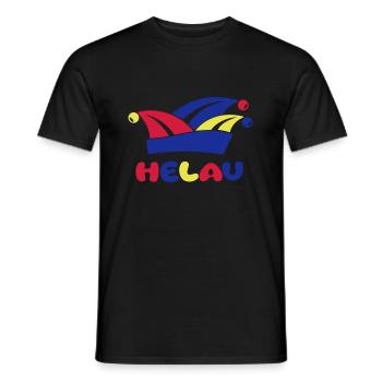Carnival fool cap Helau 1, 2 or 3 colors - Men's T-Shirt - black - Front - AI Model Male 178 light (178cm)