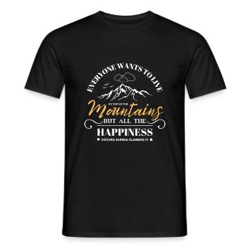 Wandern T Shirt Design - Männer T-Shirt - Schwarz - Vorne - AI Model Male 178 light (178cm)