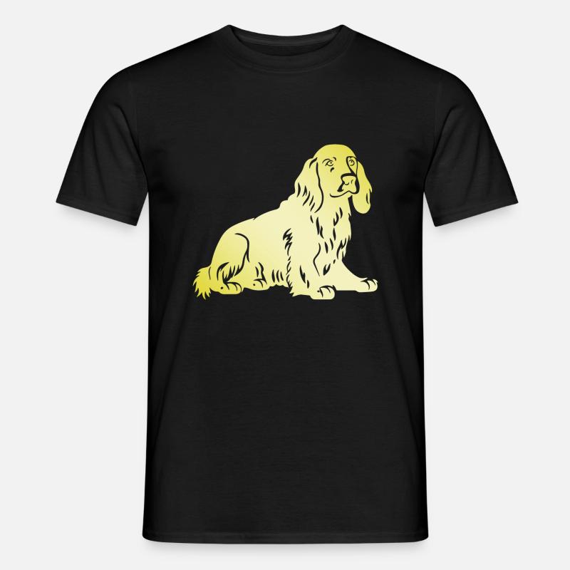 Cocker Spaniel Hund Silhouette - Männer T-Shirt - Schwarz