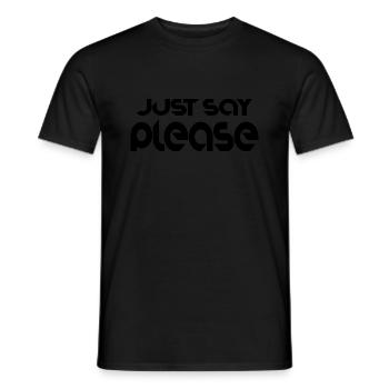 Saying text slogan cool - Men's T-Shirt - black - Front - AI Model Male 178 light (178cm)