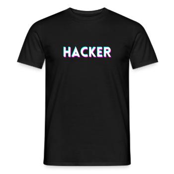 hacker. cadeau - T-shirt homme - noir - Devant - AI Model Male 178 light (178cm)