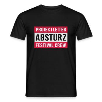 Festival T-Shirt, Konzert T-Shirt, Party T-Shirt - Männer T-Shirt - Schwarz - Vorne - AI Model Male 178 light (178cm)