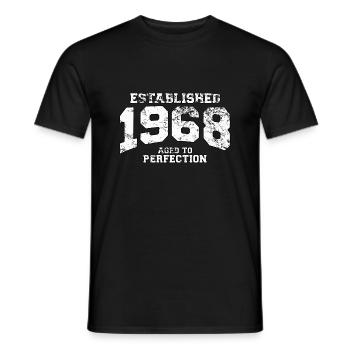 established 1968 - aged to perfection (fr) - T-shirt homme - noir - Devant - AI Model Male 178 light (178cm)