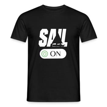Segeln Boot Segler Segelsport - Männer T-Shirt - Schwarz - Vorne - AI Model Male 178 light (178cm)