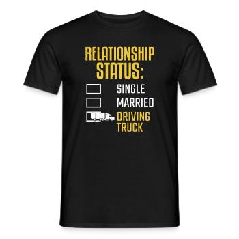 Truck Driver Relationship Status Driving Truck - Men's T-Shirt - black - Front - AI Model Male 178 light (178cm)