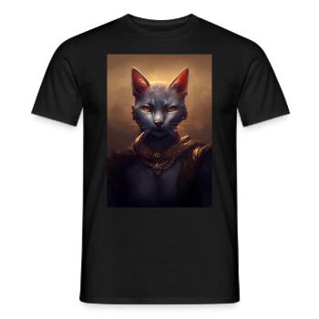 Chat guerrier - T-shirt homme - noir - Devant - AI Model Male 178 light (178cm)