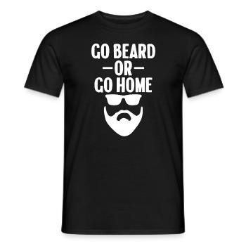 Go Beard Or Go Home Men Funny Beard Quote - Men's T-Shirt - black - Front - AI Model Male 178 light (178cm)