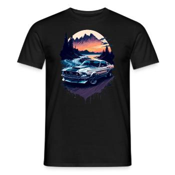 Voiture de sport - T-shirt homme - noir - Devant - AI Model Male 178 light (178cm)