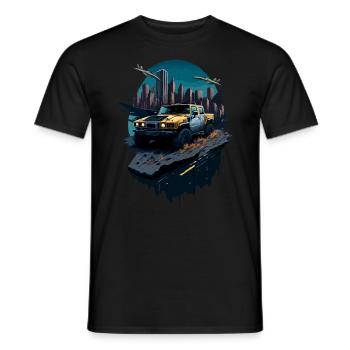 Offroad-Abenteuer | 4x4 - Männer T-Shirt - Schwarz - Vorne - AI Model Male 178 light (178cm)