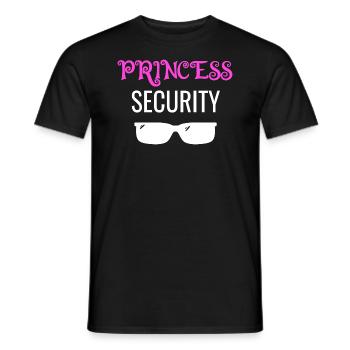 Papa Père Fille Paternité Princesse Sécurité - T-shirt homme - noir - Devant - AI Model Male 178 light (178cm)