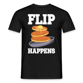 Pfannkuchen - Männer T-Shirt - Schwarz - Vorne - AI Model Male 178 light (178cm)