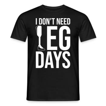 Amputiertes Bein | Prothetisch Prothese Geschenke - Männer T-Shirt - Schwarz - Vorne - AI Model Male 178 light (178cm)