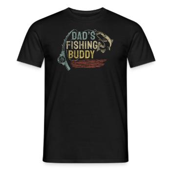 Angeln Angler Vater Sohn Dad's Fishing Buddy - Männer T-Shirt - Schwarz - Vorne - AI Model Male 178 light (178cm)
