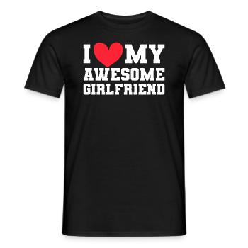 Paare Liebe Herz Freund Geschenkidee Beziehung - Männer T-Shirt - Schwarz - Vorne - AI Model Male 178 light (178cm)