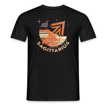 Sagittarius - Vintage astrology Art for astrology - Men's T-Shirt - black - Front - AI Model Male 178 light (178cm)
