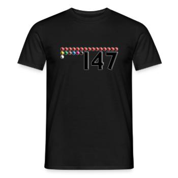 SNOOKER - balls 147 - Men's T-Shirt - black - Front - AI Model Male 178 light (178cm)