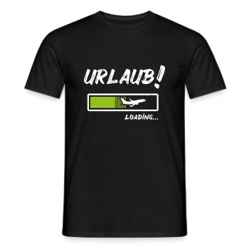 Urlaub loading - Bald Urlaub - Endlich Urlaub - Männer T-Shirt - Schwarz - Vorne - AI Model Male 178 light (178cm)