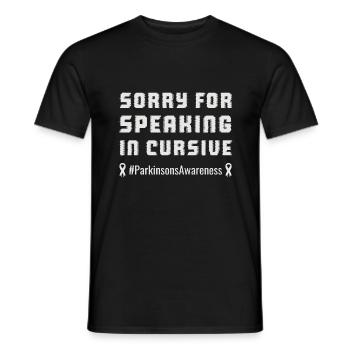 Voix drôle de sensibilisation à la maladie de Parkinson - T-shirt homme - noir - Devant - AI Model Male 178 light (178cm)