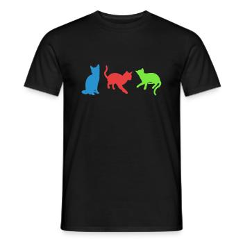 chats - T-shirt homme - noir - Devant - AI Model Male 178 light (178cm)