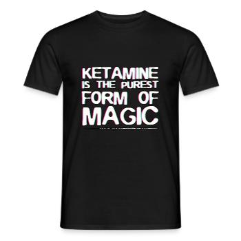 The purest form of magic is ketamine | gifts - Men's T-Shirt - black - Front - AI Model Male 178 light (178cm)