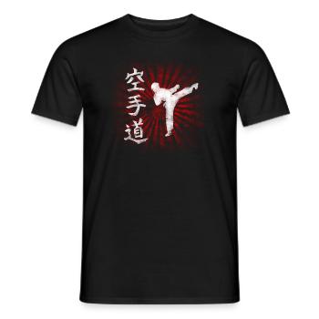 Rising Karatédo - Men's T-Shirt - black - Front - AI Model Male 178 light (178cm)