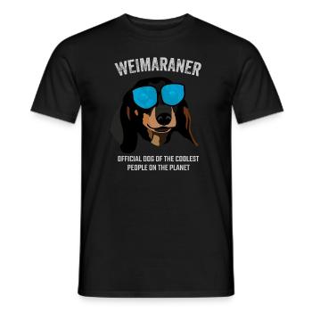 Weimaraner offizieller Hund der kühlsten Leute - Männer T-Shirt - Schwarz - Vorne - AI Model Male 178 light (178cm)