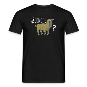 Como Te Llamas - Men's T-Shirt - black - Front - AI Model Male 178 light (178cm)