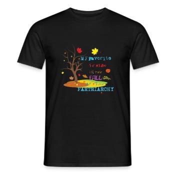 Ma saison préférée est la chute du patriarcat féministe - T-shirt homme - noir - Devant - AI Model Male 178 light (178cm)