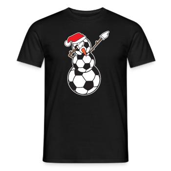 Schneemann-Fußball tupfend - Männer T-Shirt - Schwarz - Vorne - AI Model Male 178 light (178cm)