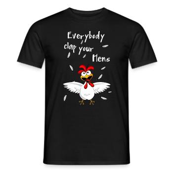 Everybody clap your hens - Männer T-Shirt - Schwarz - Vorne - AI Model Male 178 light (178cm)