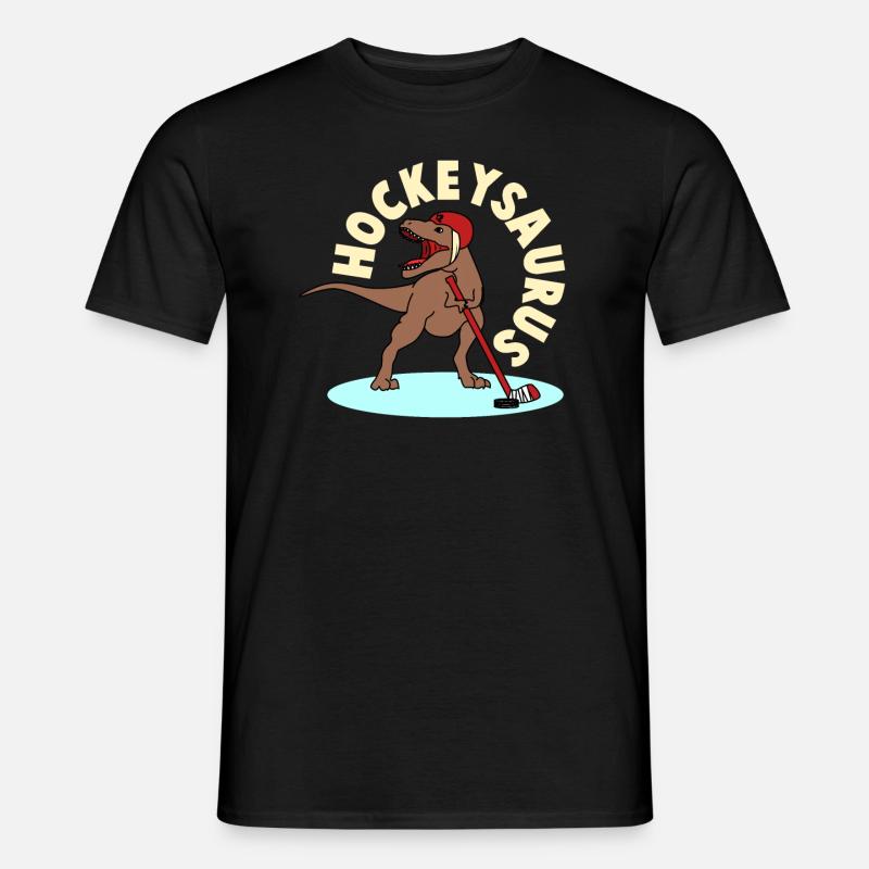 Hockeysaurus - Männer T-Shirt - Schwarz