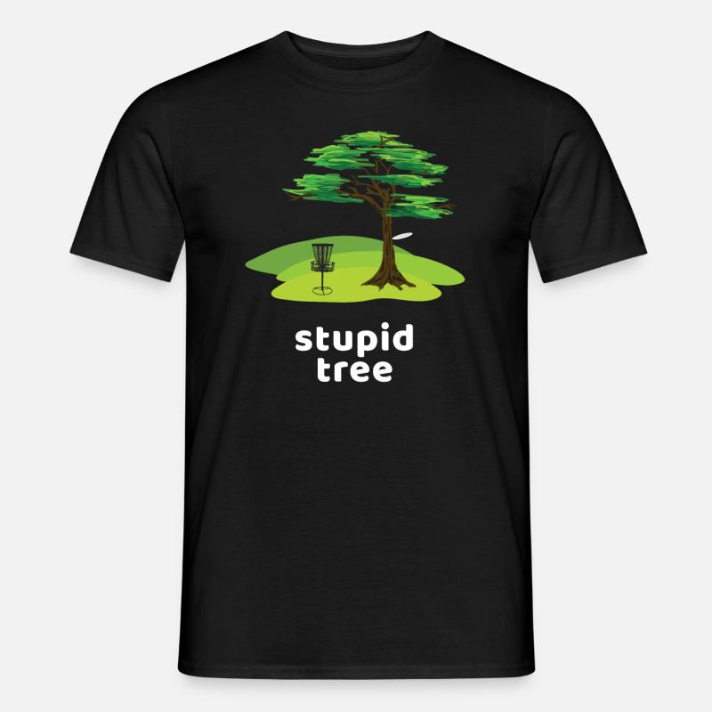 Dummer Baum Disc Golf - Männer T-Shirt - Schwarz