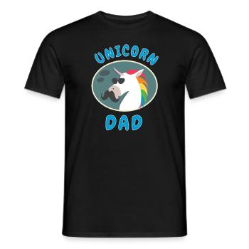 Einhorn-Papa - Männer T-Shirt - Schwarz - Vorne - AI Model Male 178 light (178cm)
