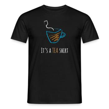C'est un thé - T-shirt homme - noir - Devant - AI Model Male 178 light (178cm)
