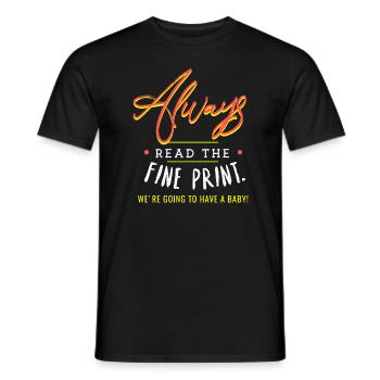 Toujours lire les petits caractères - T-shirt homme - noir - Devant - AI Model Male 178 light (178cm)