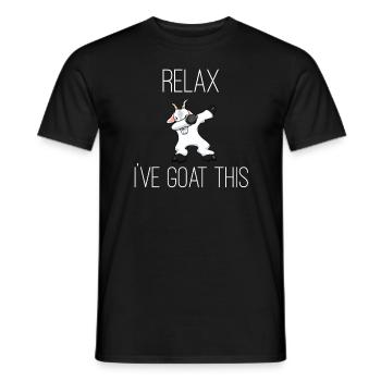 Entspannen Sie sich, ich habe Ziege diese - Männer T-Shirt - Schwarz - Vorne - AI Model Male 178 light (178cm)