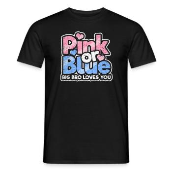 Rosa oder blaues großes Bro liebt Sie - Männer T-Shirt - Schwarz - Vorne - AI Model Male 178 light (178cm)