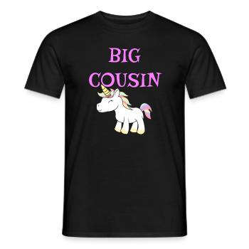 Big Cousin Unicorn - Men's T-Shirt - black - Front - AI Model Male 178 light (178cm)
