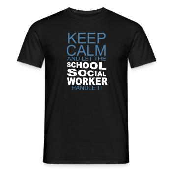 Lassen Sie den Schulsozialarbeiter - Männer T-Shirt - Schwarz - Vorne - AI Model Male 178 light (178cm)