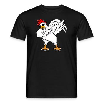 Huhn tupfen - Männer T-Shirt - Schwarz - Vorne - AI Model Male 178 light (178cm)
