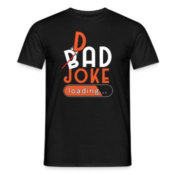 Bad Dad Joke Loading - Men's T-Shirt - black - Front - AI Model Male 178 light (178cm)