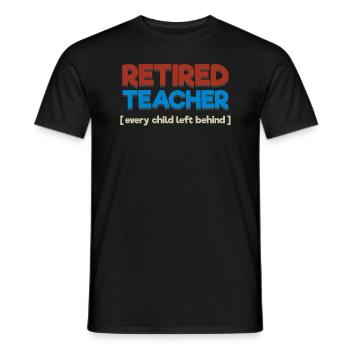 Retired Teacher - Men's T-Shirt - black - Front - AI Model Male 178 light (178cm)