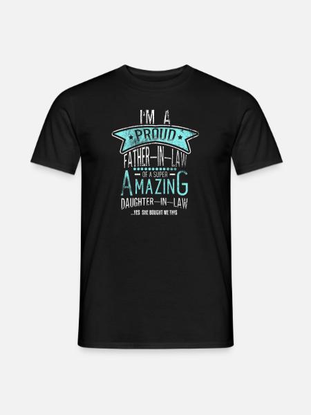 Stolzer Schwiegervater - Männer T-Shirt - Schwarz