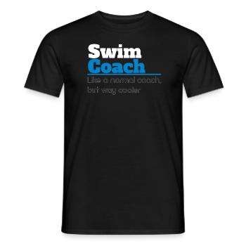 Swim Coach Definition Trainer Water Sport Teacher - Men's T-Shirt - black - Front - AI Model Male 178 light (178cm)