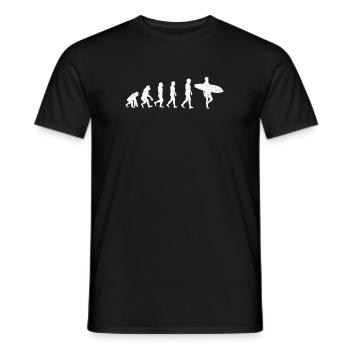 Surfen Evolution - Männer T-Shirt - Schwarz - Vorne - AI Model Male 178 light (178cm)
