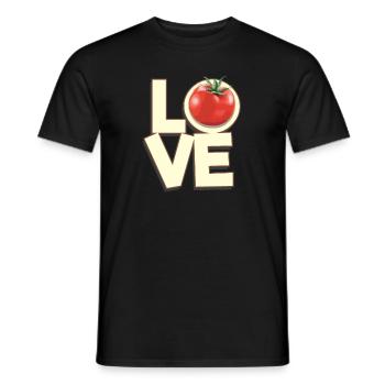 Liebe Tomate - Männer T-Shirt - Schwarz - Vorne - AI Model Male 178 light (178cm)