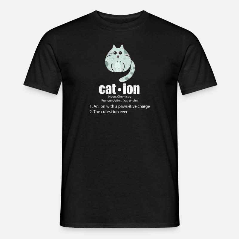 Cation Cat Science Science Chimie Nerd Geek - T-shirt homme - noir
