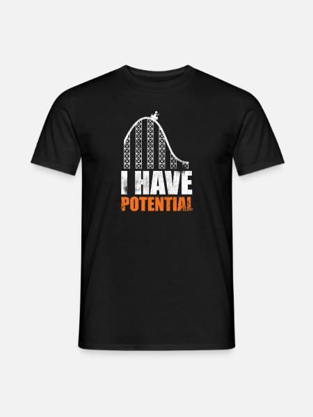 I Have Potential Science Pun Physics Geek Teacher - Men's T-Shirt - black